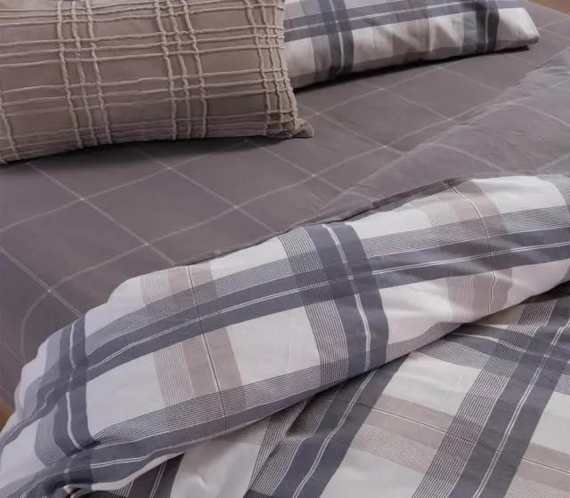 ΣΕΤ ΣΕΝΤΟΝΙΑ ΦΑΝΕΛΕΝΙΑ ΜΟΝΑ CHARLIE 160X260 NEF-NEF HOMEWARE GREY 2