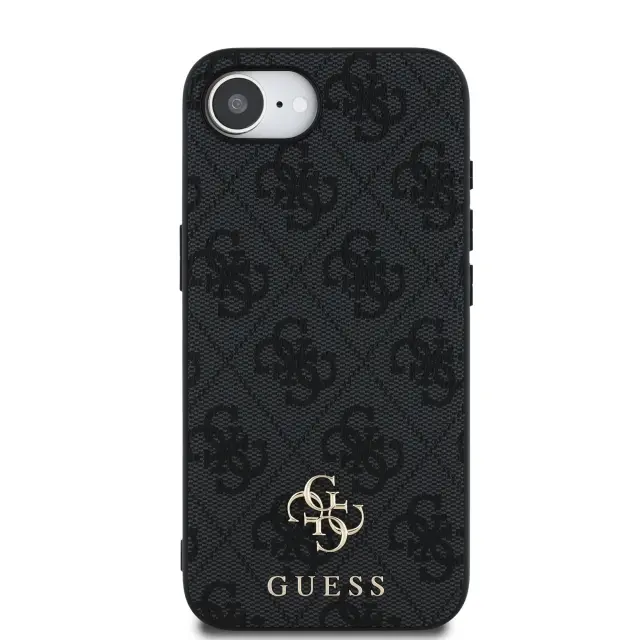 Guess PU 4G Small Metal Logo MagSafe Case for iPhone 16e/17e Grey 3