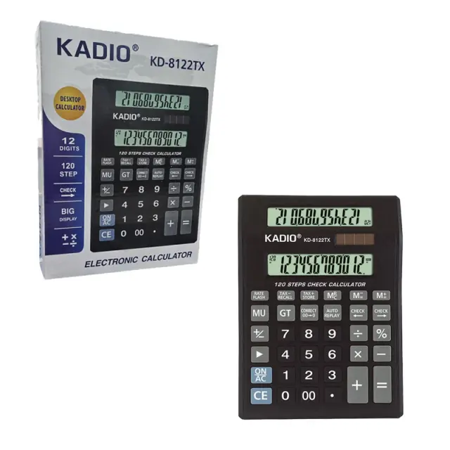 Kadio Αριθμομηχανή Γραφείου/Κομπιουτεράκι KD-8122TX - Electronic Calculator 0301024