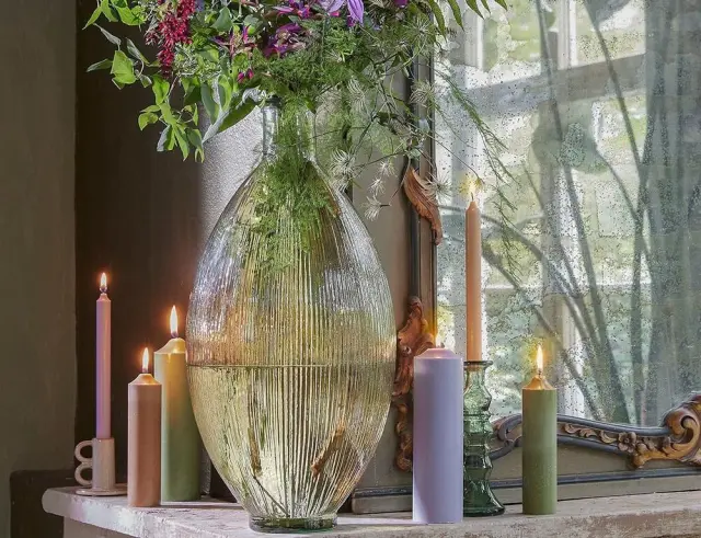Σετ Διακοσμητικά Κεριά Κορμός Mica Decorations με διάρκεια καύσης 9 ώρες και διαστάσεις 2.2x2.2x24cm - 6 τεμάχια 1152655 2