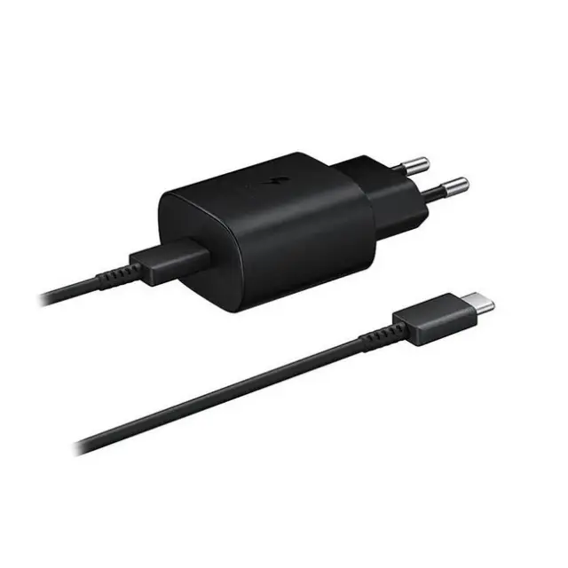Samsung Φορτιστής 25W EP-TA800EBE USB-C with USB-C Cable Black
