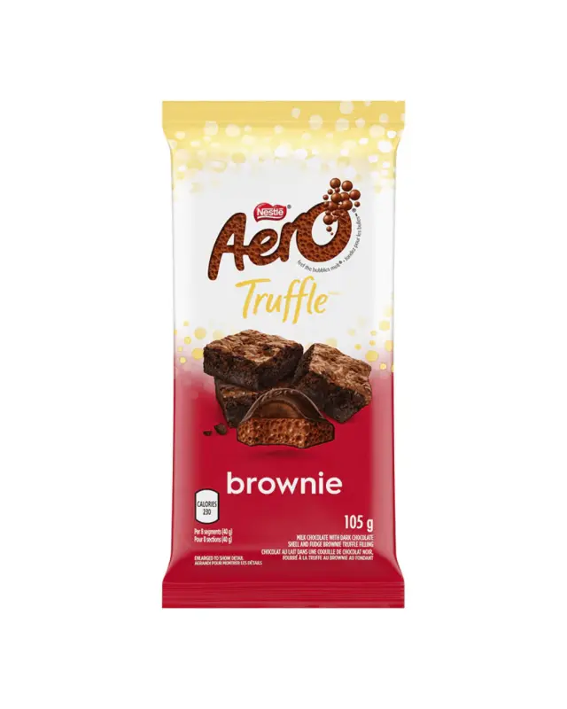 Nestle Aero Truffle Brownie Bar 105gr (ΠΡΟΣΟΧΗ! Λιώνει!) (Aνάλωση κατά προτίμηση πριν από 10/08/26)