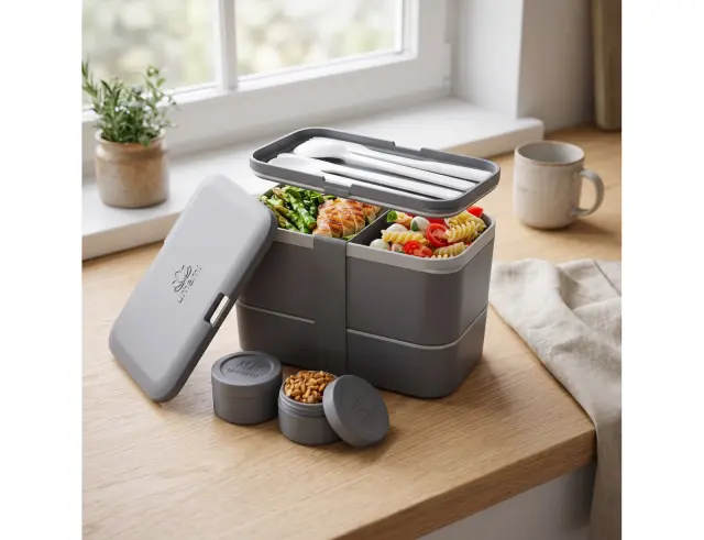 Δοχείο Φαγητού Lunch Box - Original Bento Box Premium Nestable Umami - Carbon Gray - Κατάλληλο για Φούρνο Μικροκυμάτων B0C9DKGSMX