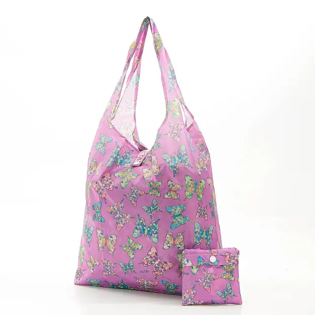 Eco Chic Recycled Shopping Bag / Επαναχρησιμοποιούμενη Τσάντα για Ψώνια (6 σχέδια) Butterfly 3