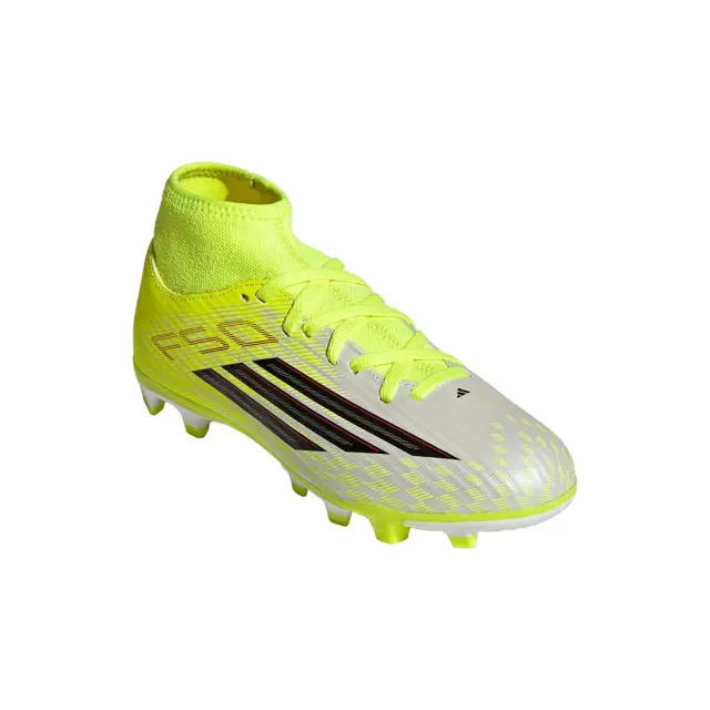adidas Performance Kids F50 Club Mid FG/MG J Άσπρο - Κίτρινο KI6175 (adidas Performance) 3