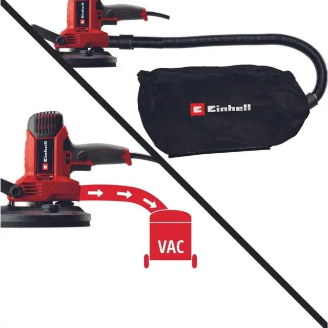Einhell 4259945 - Τριβείο Τοίχου 1220W με Δυνατότητα Αναρρόφησης Σκόνης TC-DWS 3