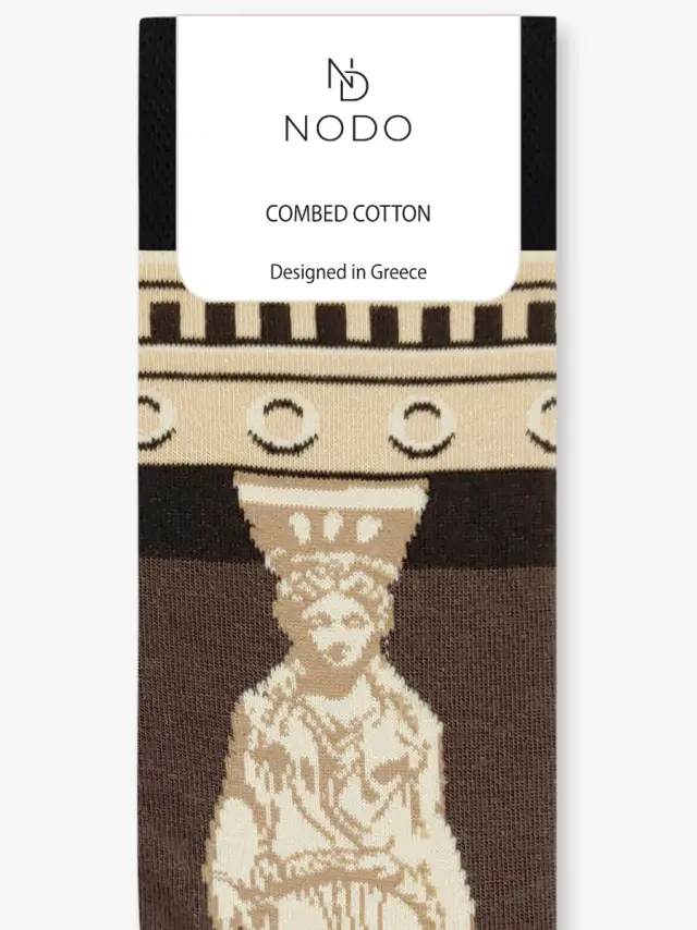 Κάλτσα Βαμβακερή με Σχέδια Caryatids NODO - ONE SIZE 3