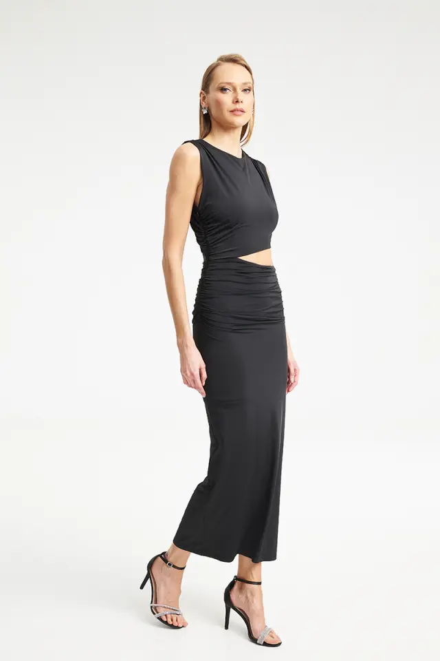 Maxi Φόρεμα με Cut-Out & Draped Σιλουέτα ADELINE DRESS - XS 3