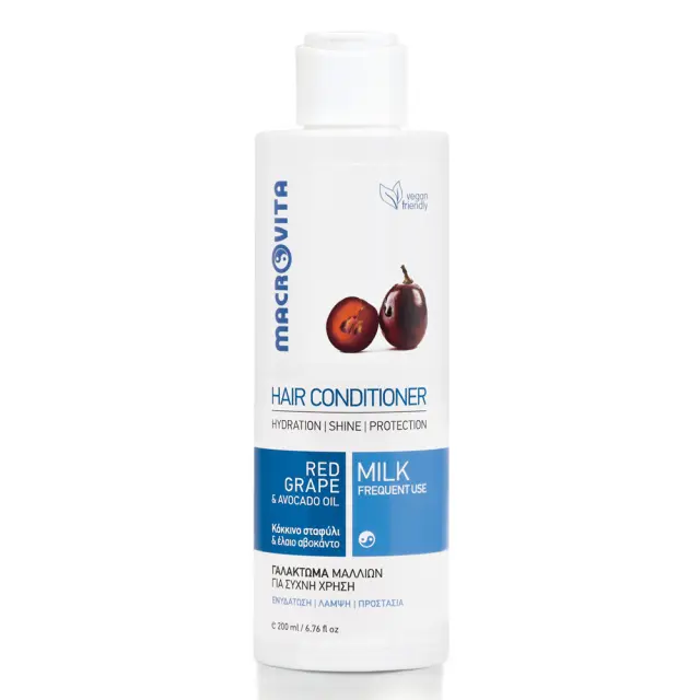 Macrovita Γαλάκτωμα Μαλλιών Με Κόκκινο Σταφύλι & Αβοκάντο 200ml
