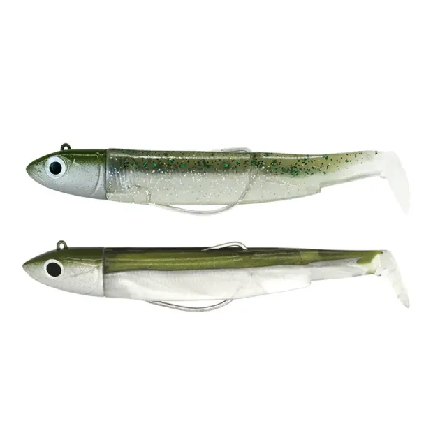 Σιλικονούχο Fiiish Black Minnow Νο2 Combo BM3012 Double Combo Off Shore - 10gr Khaki + Ghost Minnow