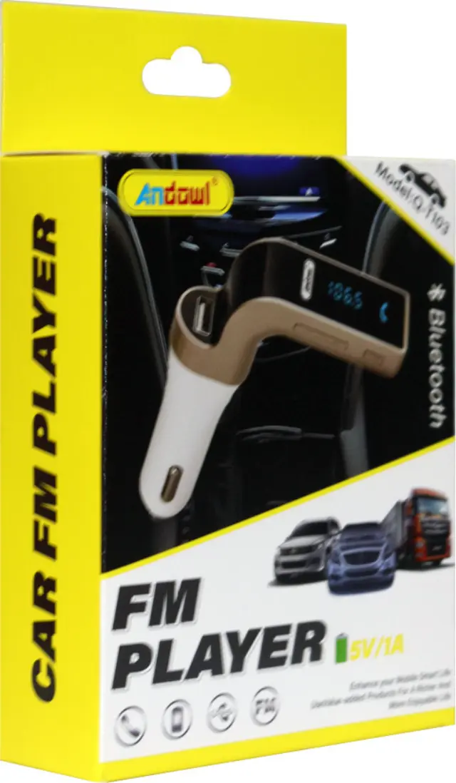 Andowl FM Transmitter Αυτοκινήτου Q-T103 με USB / Bluetooth / AUX 31002FML80SL 2