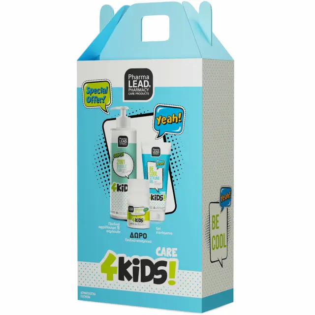 Pharmalead Promo 4Kids Bubble Fun 2 Σε 1 Σαμπουάν & Αφρόλουτρο 500ml & Silky Hair Conditioner Για Εύκολο Χτένισμα 150ml & Δώρο Hurry Up Roll-on Κρεμώδες Αποσμητικό 3τμχ