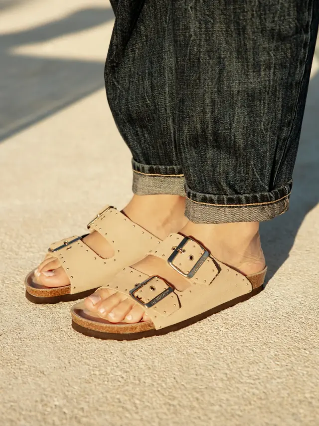 Genuins Πέδιλα Γυναικείο δέρμα suede Καφέ GEN/HONOLULU LEAD G105591 ALMOND 2