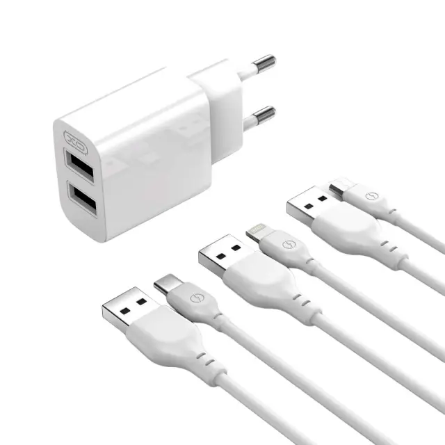 XO L109 (EU) Dual USB-A 2.4A Charger with Micro cable 16.006.0218