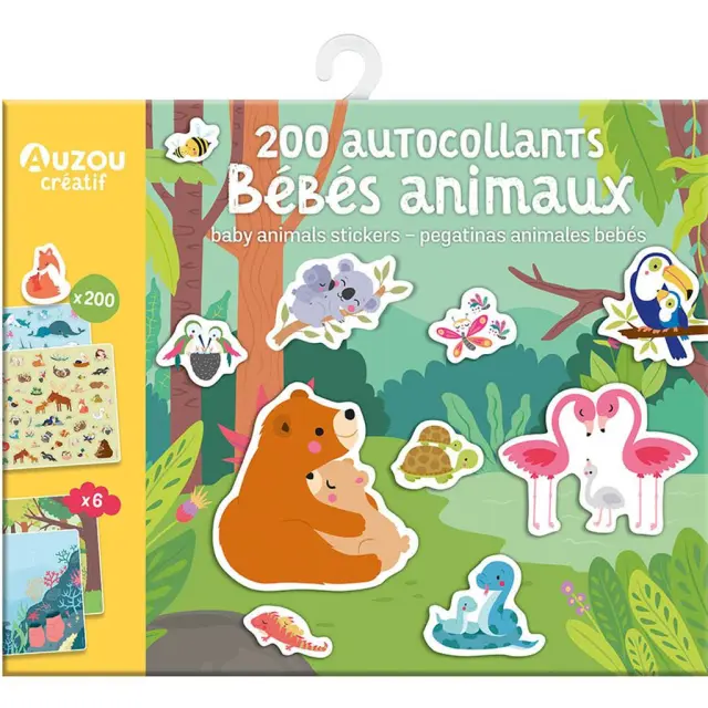 Auzou 200 Stickers - Baby Animals / 536349 (Auzou)