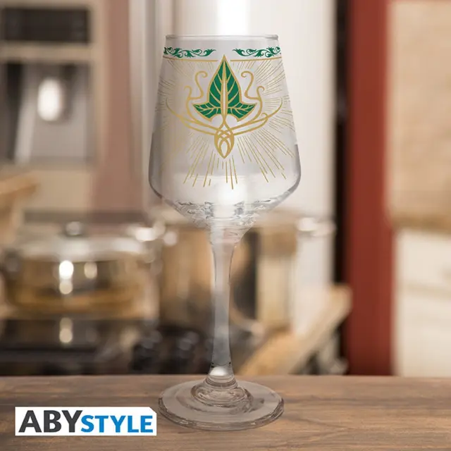 Ποτήρι γυάλινο LORD OF THE RINGS - Stemmed glass - "Lorien Leaf" ABYVER314 3