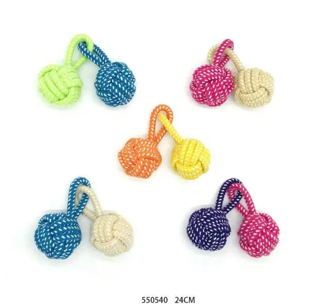 Παιχνίδι σκύλου σχοινί με μπάλες - 24cm - 12pcs - 550540 2