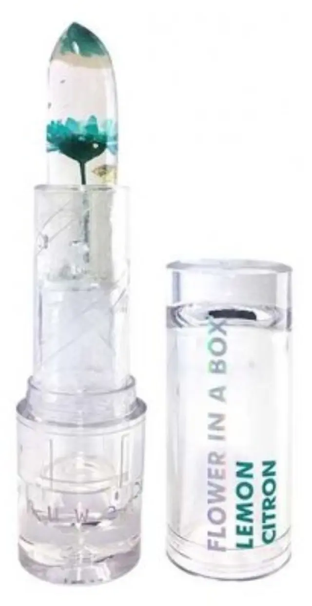 Inuwet Flower in a Box Lip Balm Lemon Βάλσαμο Χειλιών που Αλλάζει Χρώμα με Αληθινό Λουλούδι 3g