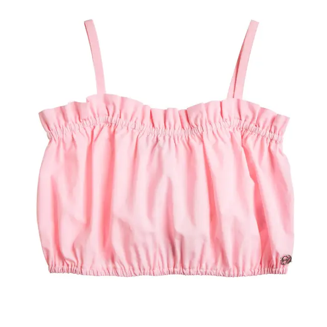 Σετ crop top με φούστα και κορδέλα μαλλιών 2