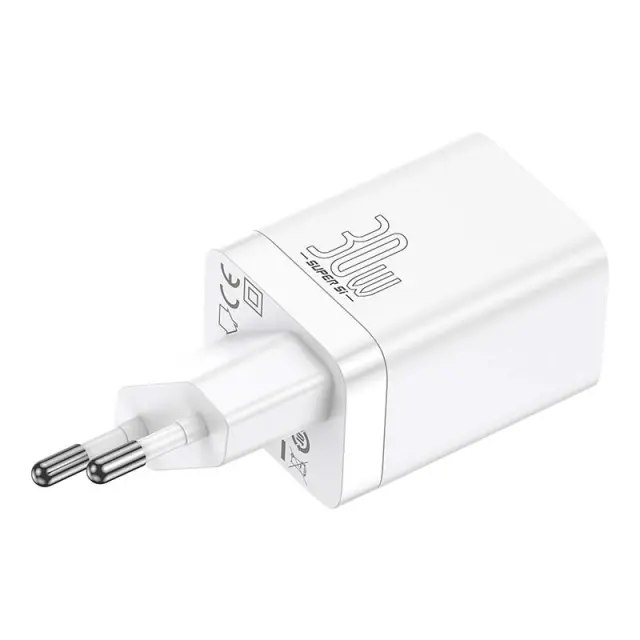 Baseus Φορτιστής Χωρίς Καλώδιο με Θύρα USB-A και Θύρα USB-C 30W Power Delivery Λευκός Super Si Pro (CCSUPP-E02) (BASCCSUPP-E02) 3