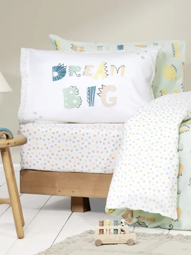 Σετ Σεντόνια Dream Big Πολύχρωμο Μονά με λάστιχο (1 x 100x200+30 + 1 x 170x255 + 1 Μαξιλαροθήκη 52x72) 2