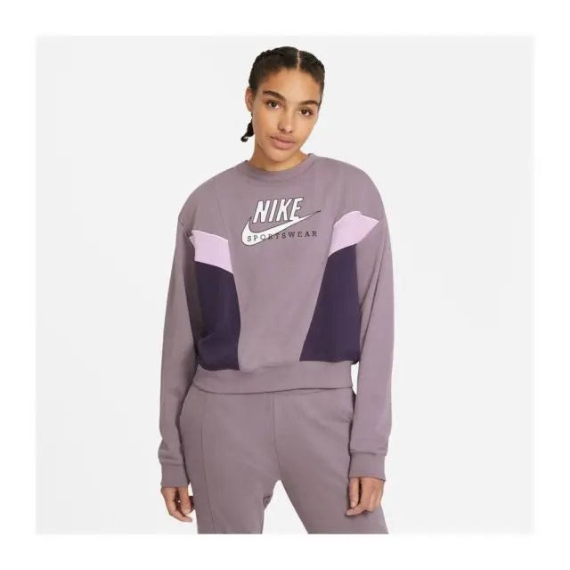 Nike Sportswear Heritage Crew (CZ8598-531) - Μώβ - XS