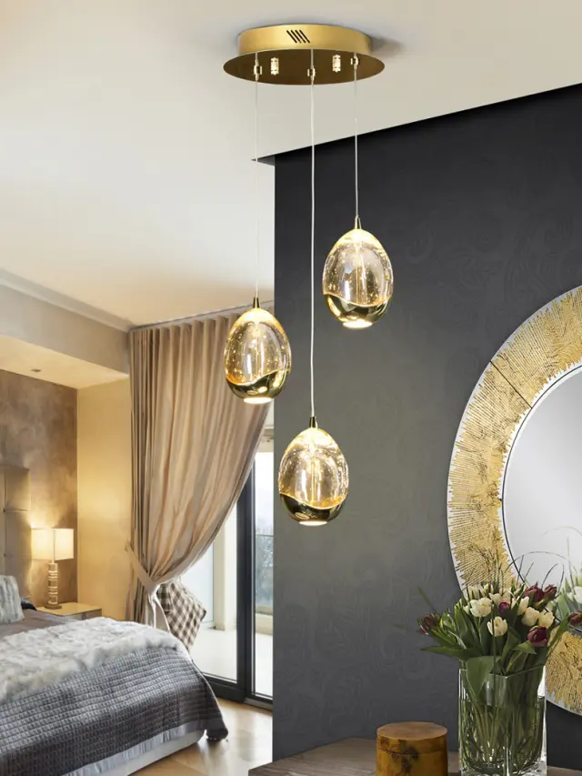 ROCIO LAMP Ø25 3LED GOLD φωτιστικό κρεμαστό Χρυσό