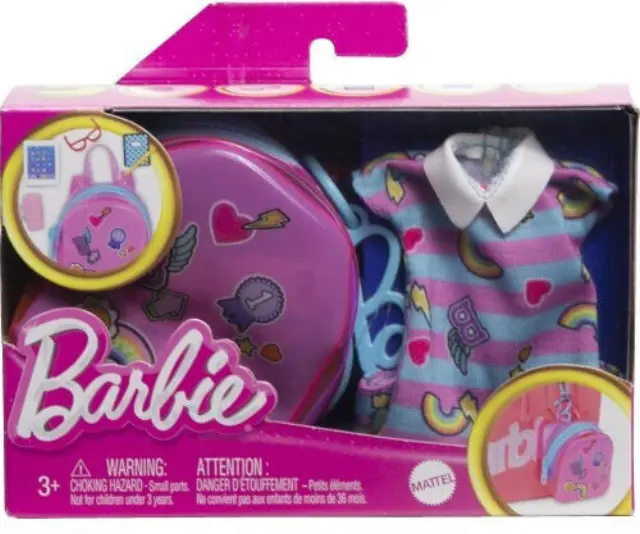Mattel Barbie Deluxe Bag with School Outfit and themed Accessories Ρουχα για Κουκλες 2