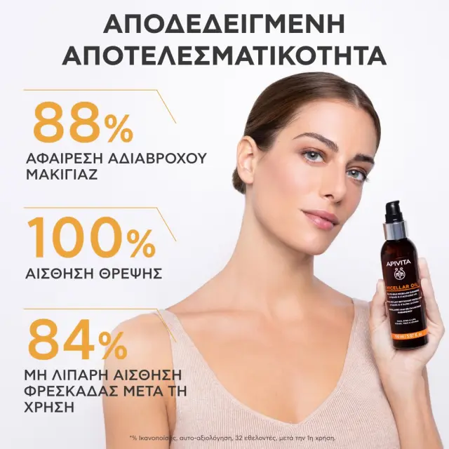 Apivita | Micellaire Oil Λάδι Σε Γαλάκτωμα Καθαρισμού για Πρόσωπο, Μάτια & Χείλη | 150ml 3