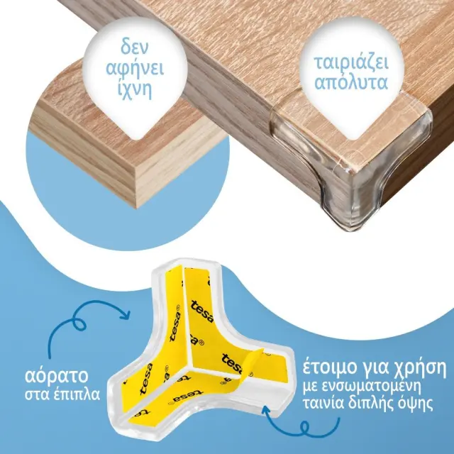 Προστατευτικά γωνιών Τύπου Τ Διάφανα (12τμχ) 3