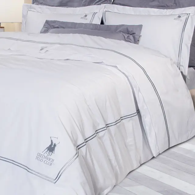 Σετ Σεντόνια 270Χ280 King Size Χωρίς Λάστιχο Premium Greenwich Polo Club 2127 Λευκό 2