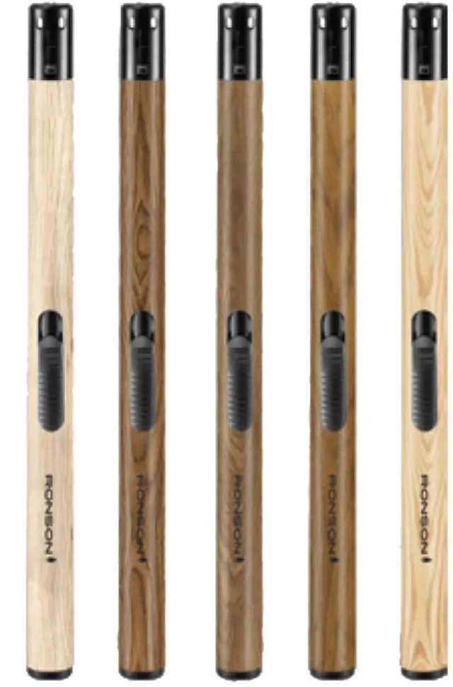 Ronson Αναπτήρας Ηλεκτρικός Candle BBQ Long Wood Grain 21cm - Διάφορα Χρώματα (RBL204)