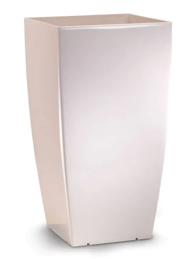 Plastona tetra brillante γλάστρα 65lt - 36x36x66cm Λευκό-W / 103532