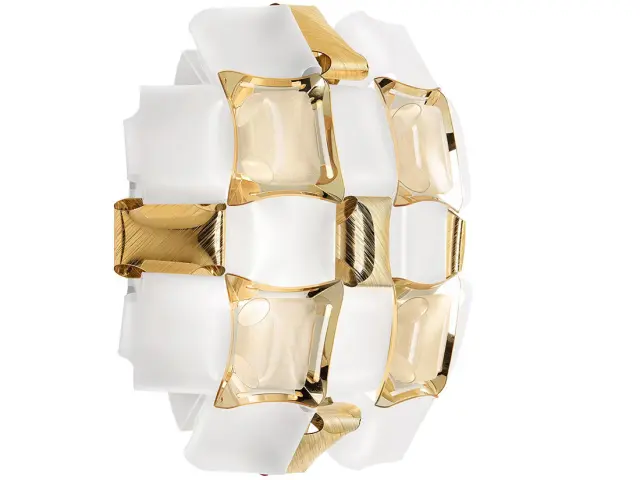 Mida Gold Απλίκα Τοίχου Design LED Άσπρο Άσπρο/Χρυσό Χρυσό