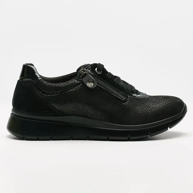 Imac Sneakers Γυναικείο HT/Δέρμα Nubuck Μαύρο IMA/656160 SINT.P/NERO