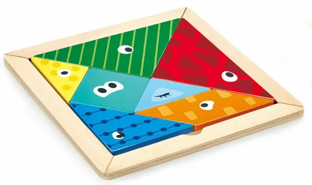 Hape Ξύλινα Ταίριαξε Τα Σχήματα Tangram (E1630A)