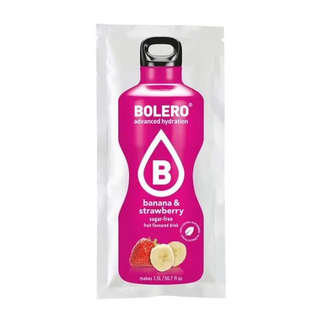 BOLERO Μπανάνα & Φράουλα - Χυμός σε σκόνη για 1,5L (σακουλάκι 9γρ)