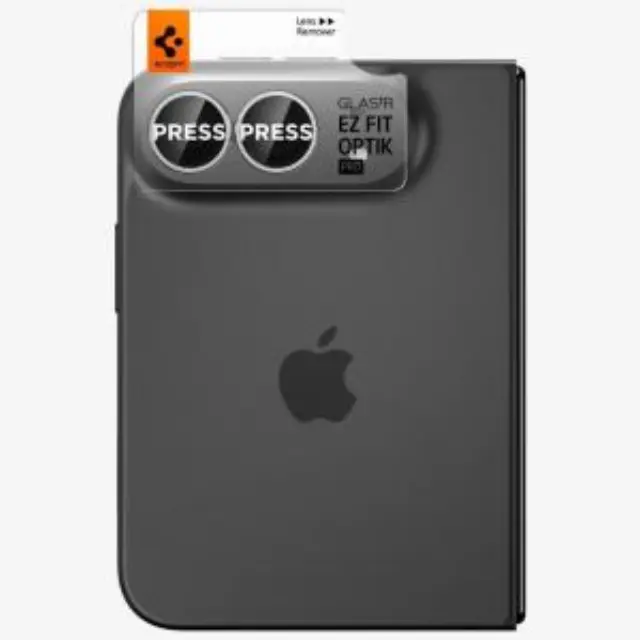 Tempered Glass Rings Spigen για Τζαμάκι Κάμερας Apple iPhone Duo Optik.tR EZ-FIT Λευκό (2 τεμ.) N71825 3