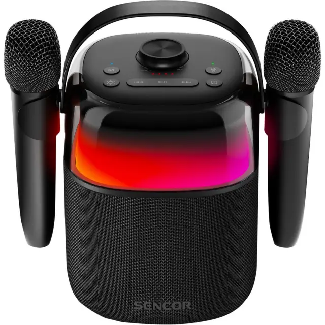 Φορητό Ηχείο Bluetooth Sencor SSS 3450K 35W TWS AUX 3.5mm, BT v5.3, USB, FM, 2 Ασύρματα Μικρόφωνα, LED Φωτισμό, IPX5