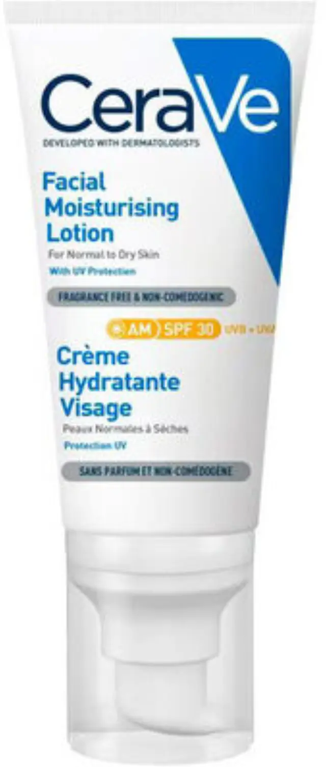 CeraVe Facial Moisturising Ενυδατική Λοσιόν Προσώπου Ημέρας με SPF30 για Κανονικές/Ξηρές Επιδερμίδες 52ml