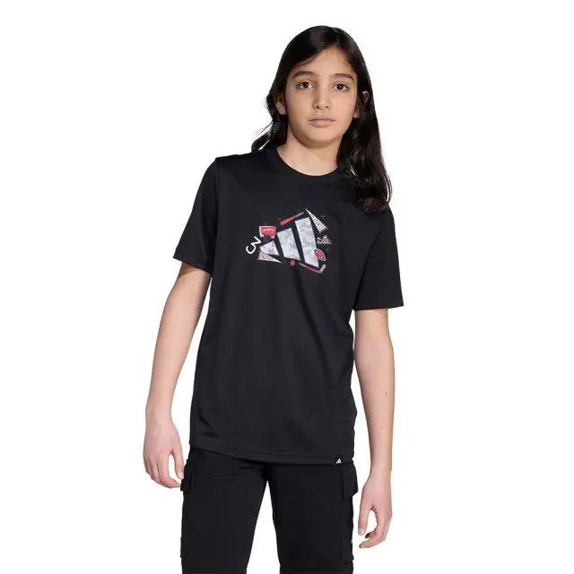 adidas Sportswear Boy's Camo Train Tee. Μαύρο JV5184 (adidas Sportswear) - 140