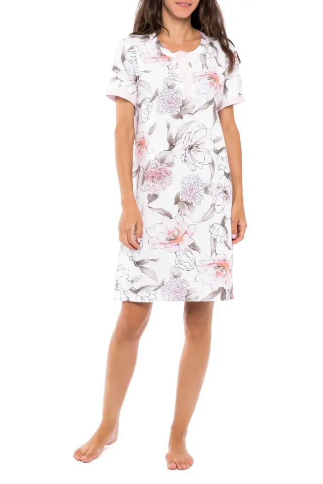 S1150 - Type - NIGHTGOWN PINK FLOWER - M