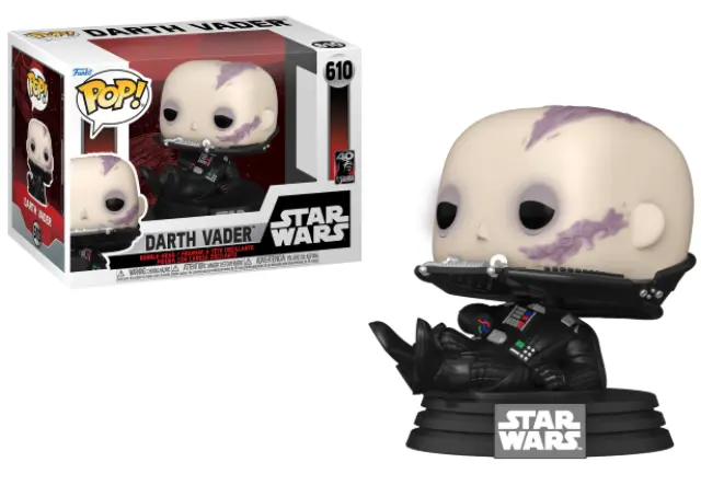 Funko Pop! Disney Star Wars: Return of the Jedi 40th - Darth Vader (Unmasked) #610 Bobble-Head Vinyl Figure