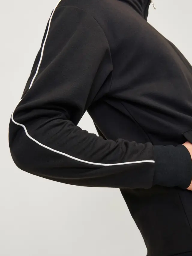 JJPANEL SWEAT ZIP HIGH NECK black 2
