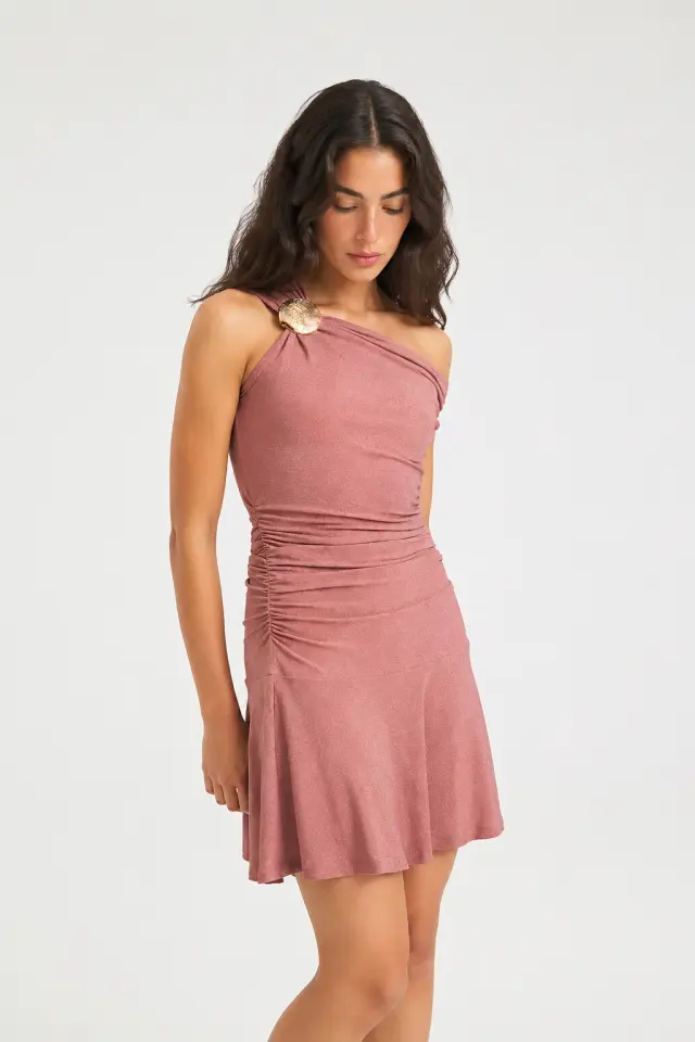 Mini One-Shoulder Φόρεμα με Βολάν IMPERIAL DRESS - XS