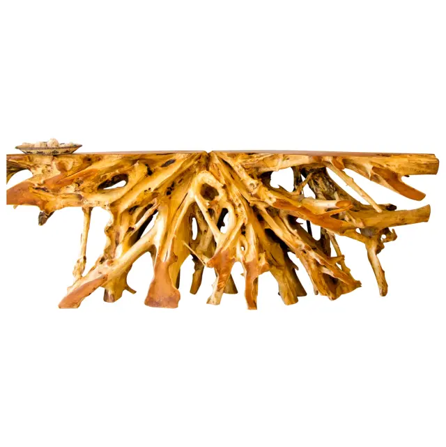 Κονσόλα από μασίφ ξύλο TEak φυσικό 120x40x70Y EK.