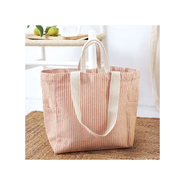 Τσάντα Θαλάσσης 35x35x15 Palamaiki Bag Salmon 70% Βαμβάκι-30% Πολυέστερ