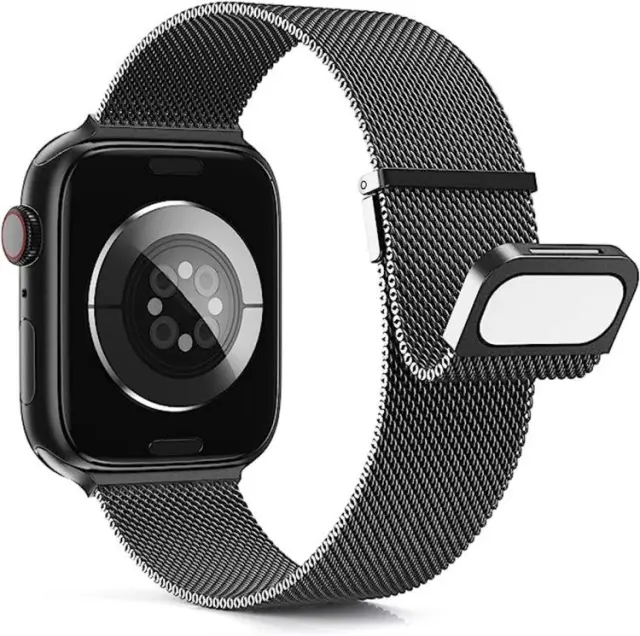 Double Magnetic Λουράκι Apple Watch 38/40/41/42 (Series 10/11/12)- Black OEM 3