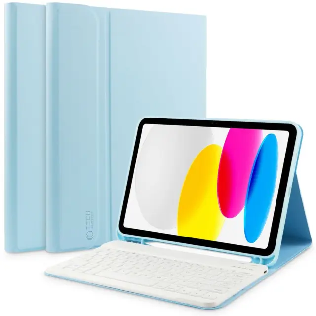 Tech-protect Sc Keyboard + Βάση για Pen - Apple iPad 10.9 2022 (10 Gen) / 11 2025 (11 Gen) Sky Blue