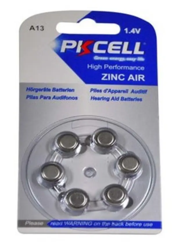 Pkcell 1.4V Zinc Air Μπαταρία Ακουστικών Βαρηκοΐας A13 6τμχ 01.008.0029